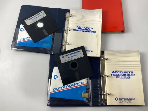 C64 Commodore 64 / 128 Accounts Receivable Billing Superbase Disk 5.25