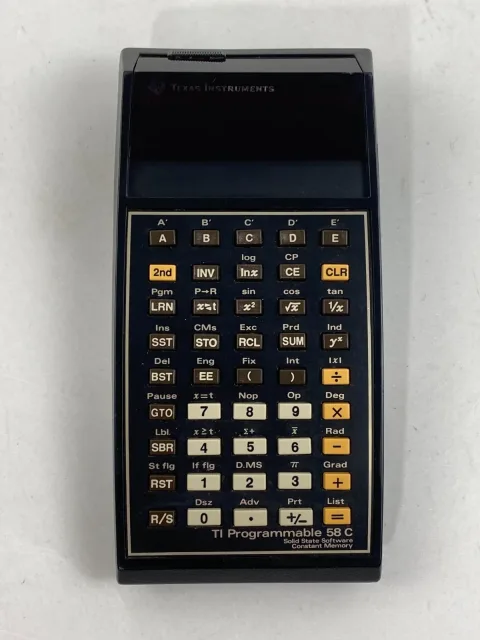 Texas Instruments TI-58C Programmable Calculator w/Module/ Case