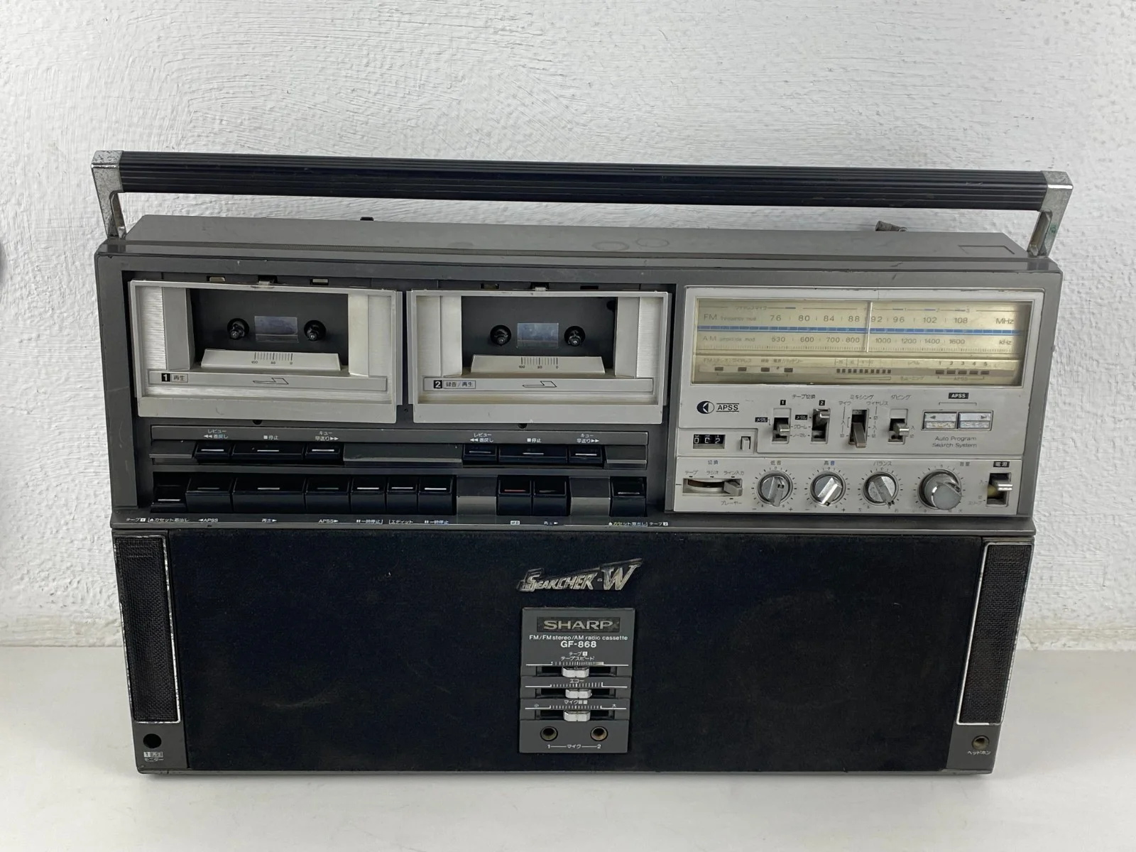 Sharp Searcher W Boobox GF-868 Portable Radio Cassette ese edition