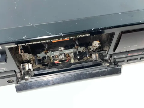 Denon DRM-740 Stereo 3-HEAD System Cassette Deck Player Recorder HX Pro