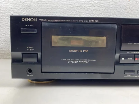Denon DRM-740 Stereo 3-HEAD System Cassette Deck Player Recorder HX Pro