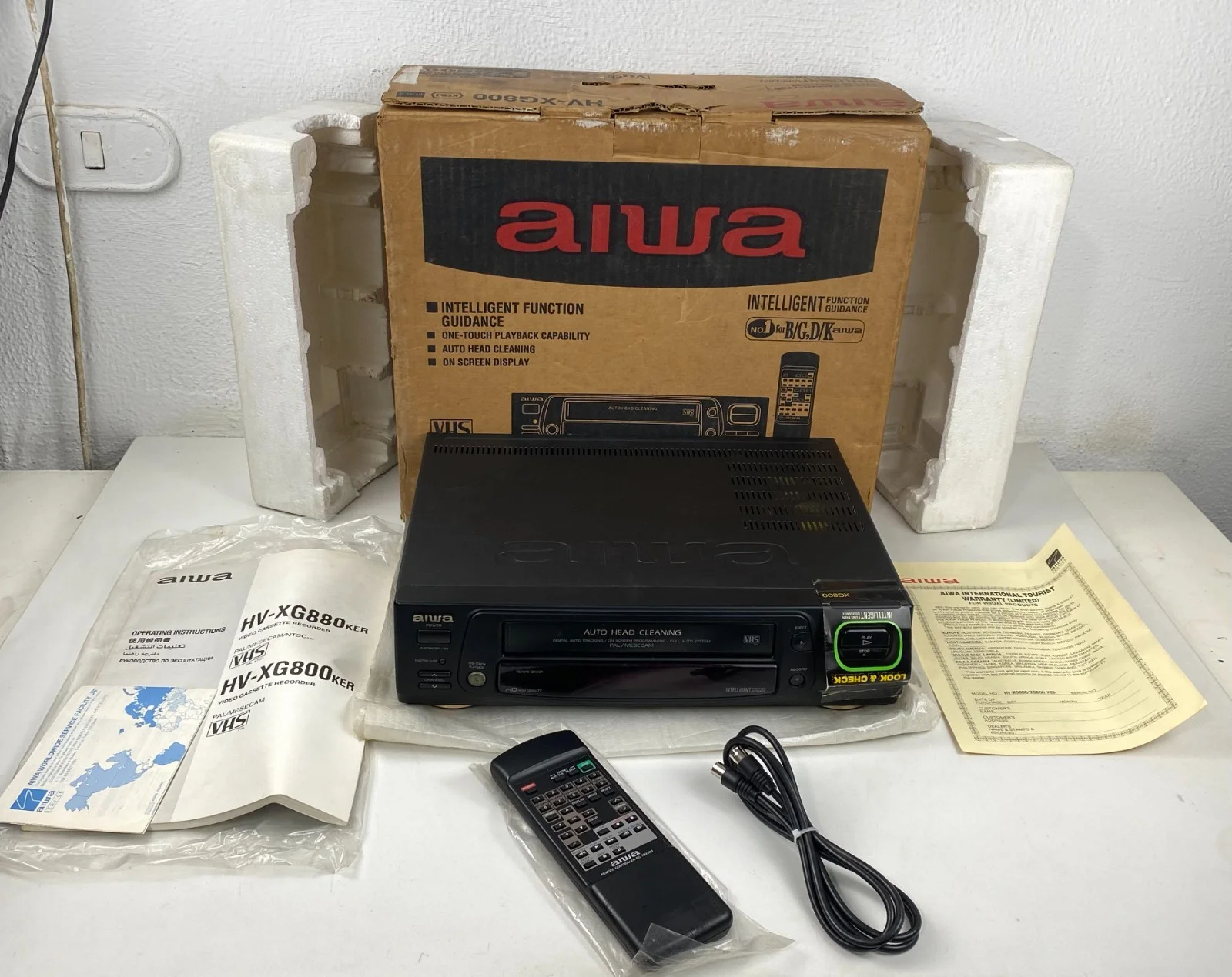 Aiwa HV-XG800KER VHS Video Cassette Recorder VCR