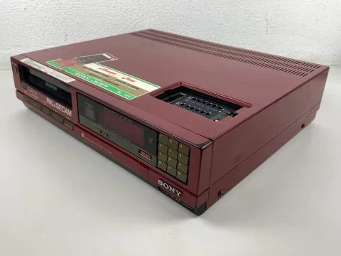 Sony SL-T20ME Red Betamax Video Cassette Recorder / Secam
