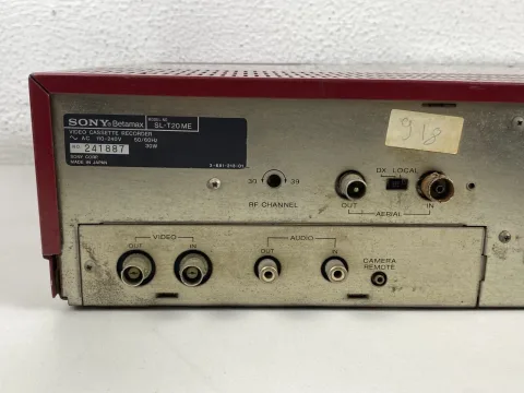 Sony SL-T20ME Red Betamax Video Cassette Recorder / Secam