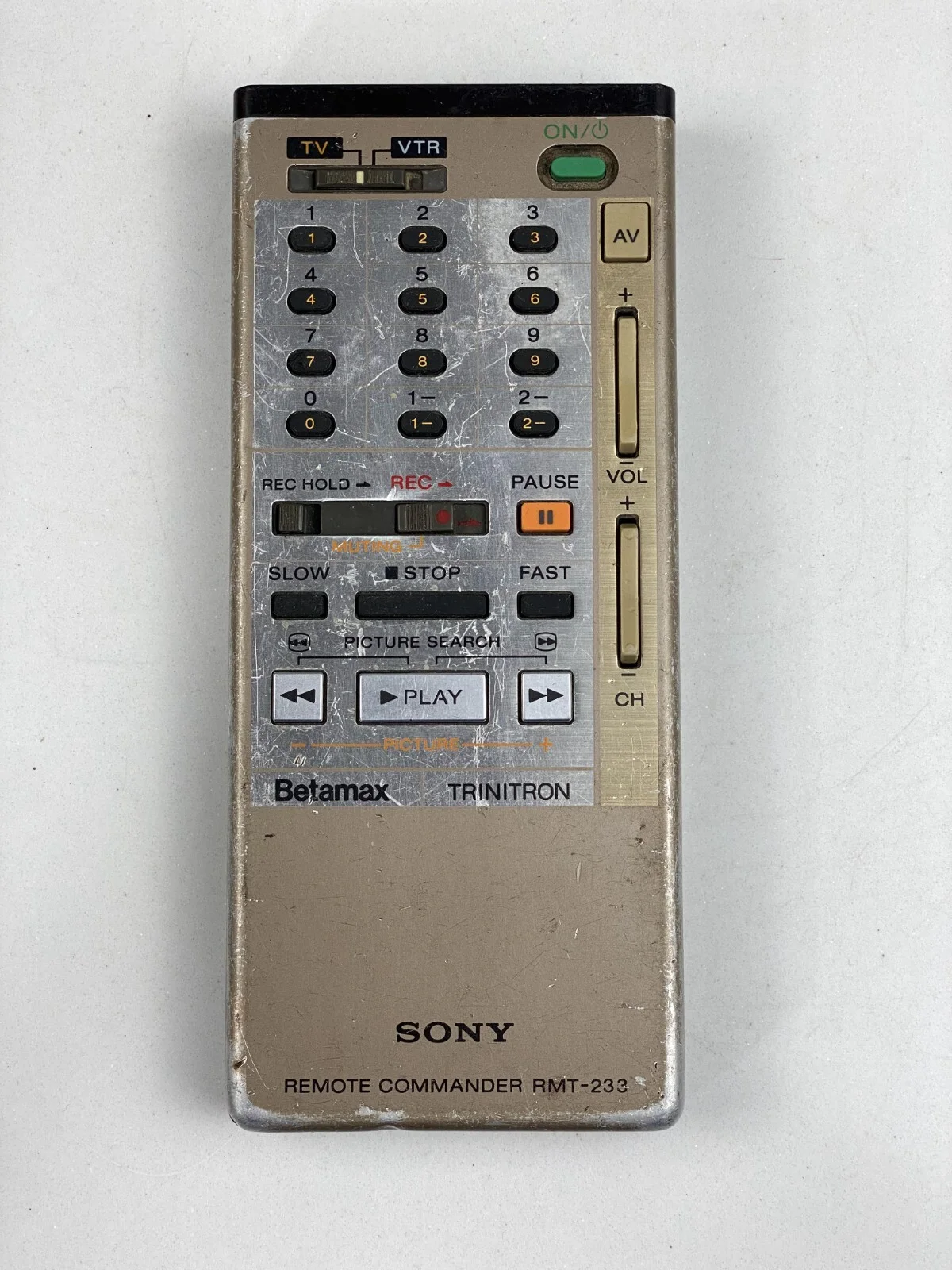 Sony RMT-233 Betamax Video Cassette Recorder Remote Control