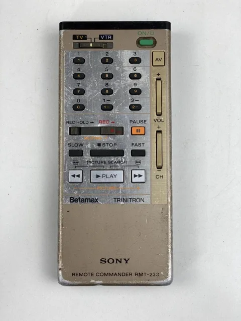 Sony RMT-233 Betamax Video Cassette Recorder Remote Control