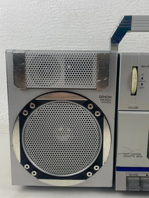 Denon H-2 Cassette High Speed Dubbing Compo Doing Boombox