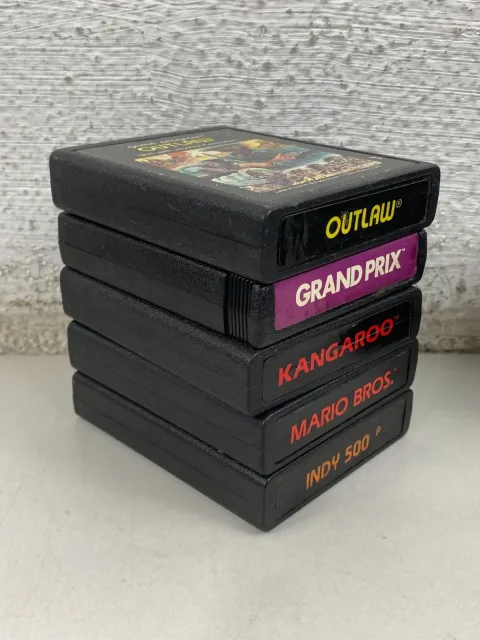 خرطوشة لعبة Atari 2600 Mairo Bros -GRAND Prix - Outlaw-Kangaroo-Indy 500