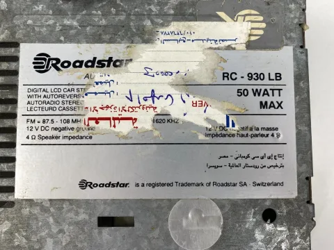 راديو سيارات ستيريو كاسيت رودستار RC-930 LB