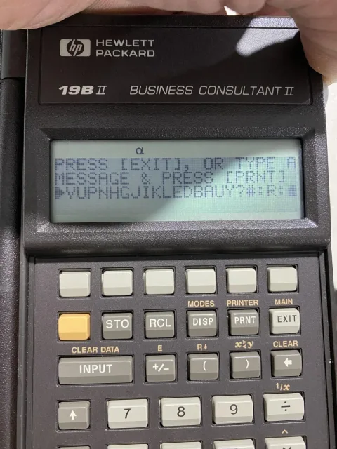 HP 19B II 19BII Hewlett Packard Business Consultant II 2 Calculator