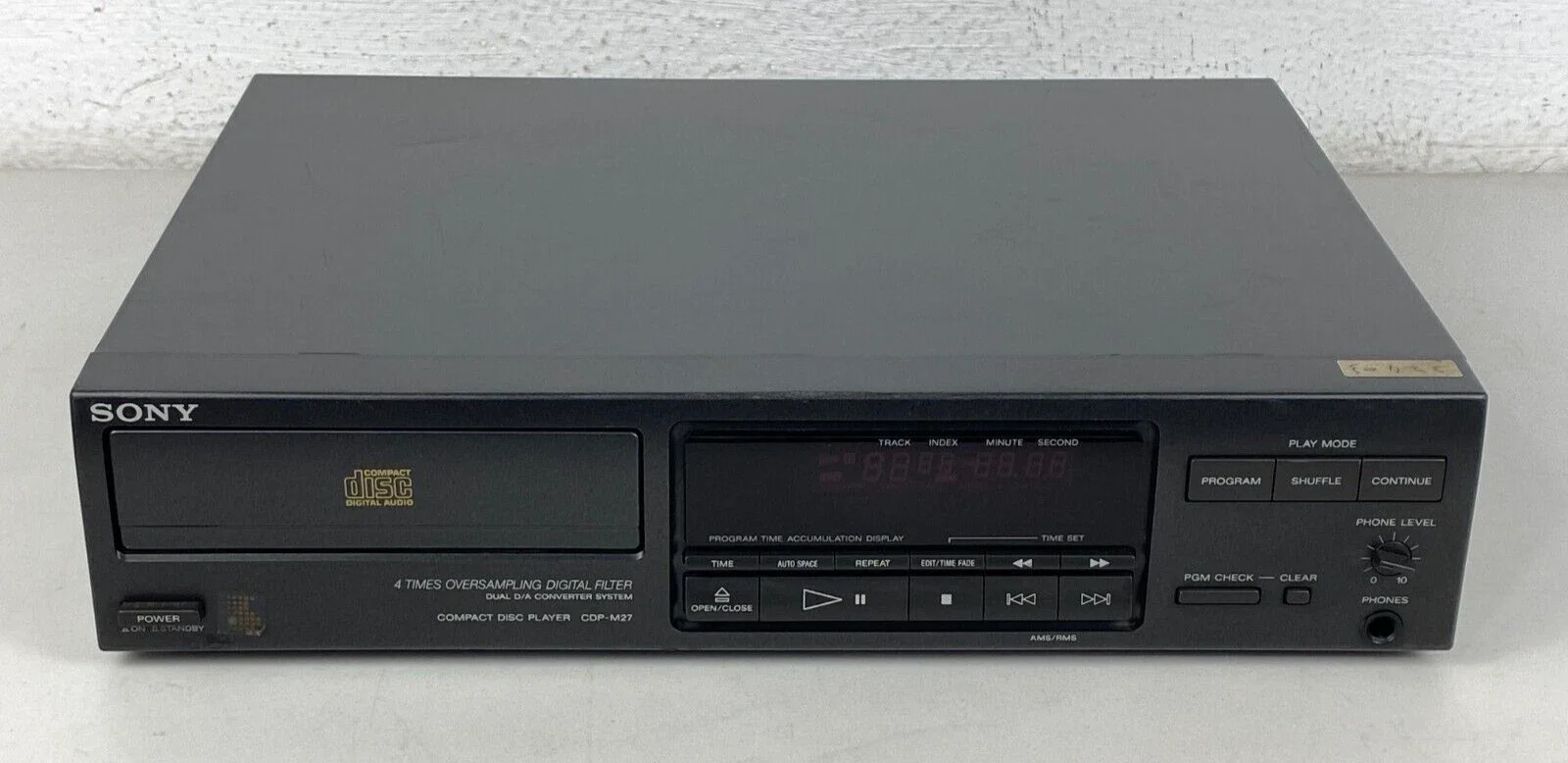 Sony CDP-M27 CD Player 4X oversampling hi-fi dual d/a converter system