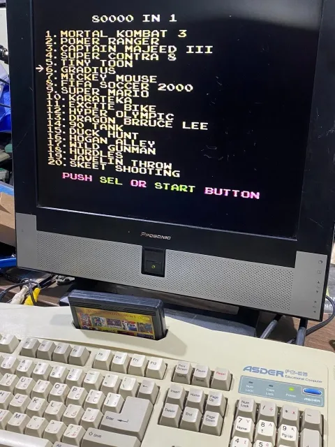 Family Asder PC-95 Computer Famicom Famiclone Nes Tv Game Console