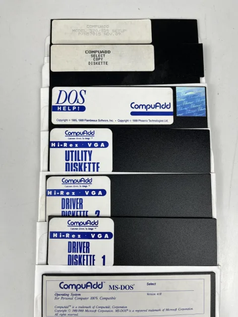 قرص مرن كومبوأد MS-DOS تشغيل 1 النسخة 4.01 متوافق 5.25 بوصة