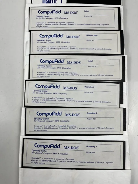 قرص مرن كومبوأد MS-DOS تشغيل 1 النسخة 4.01 متوافق 5.25 بوصة