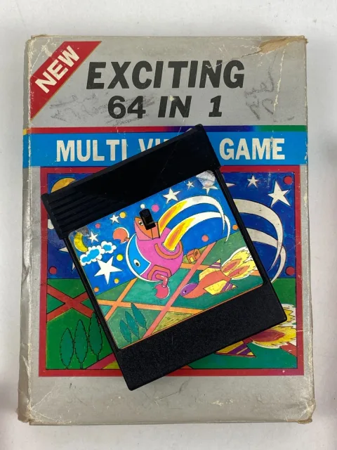 Atari 2600 Compatible Multi Video Game 64 IN 1 Cartridge Made IN Taiwan