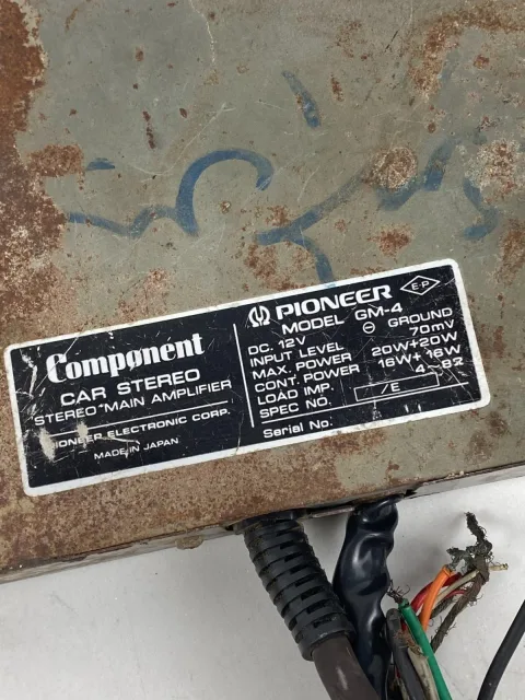 Pioneer Component Car Stereo Main Amplifier GM-4 W/ GM-43A