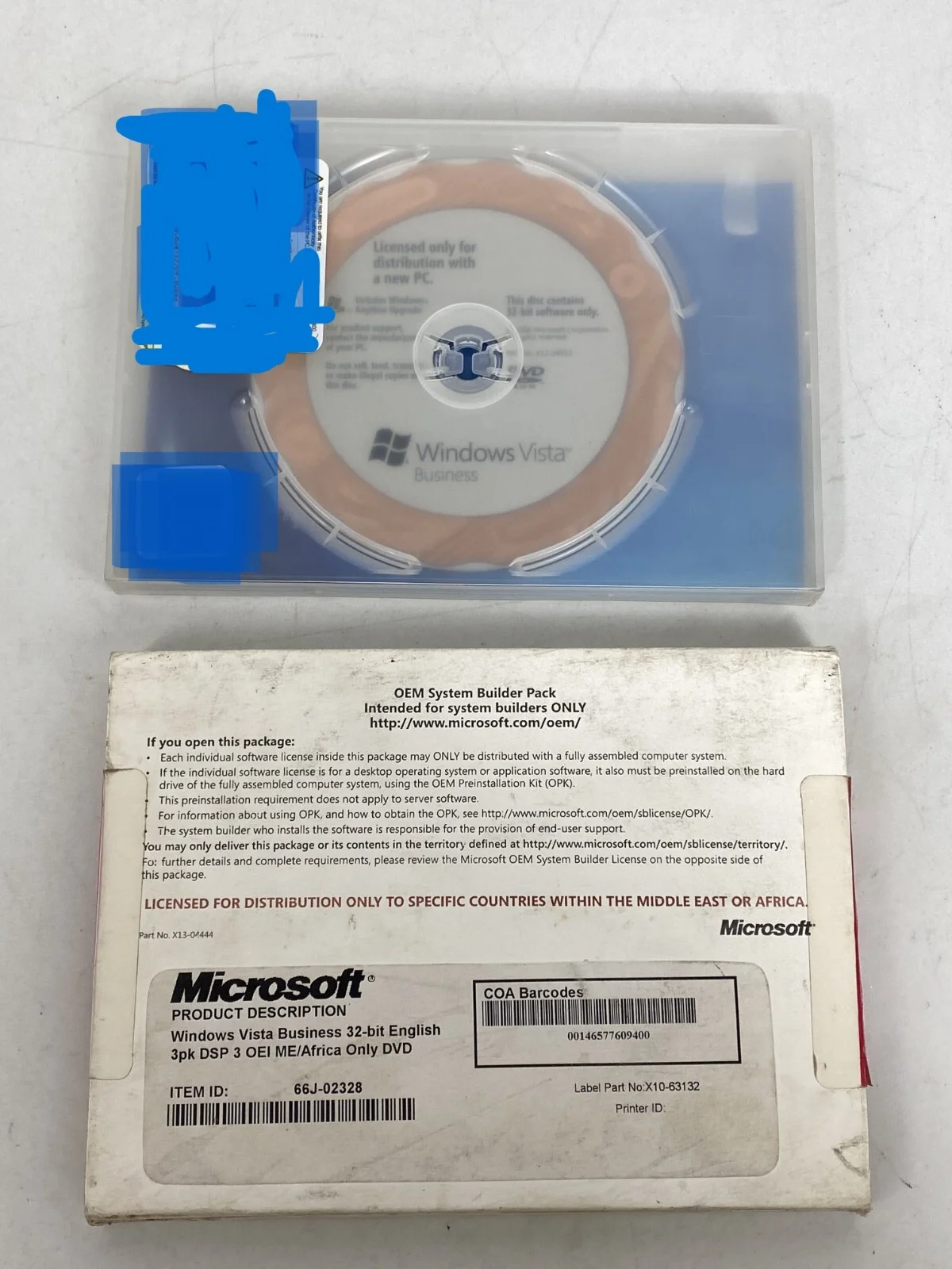 Windows Vista Business / 32-bit الإنجليزية 2006 مع مفتاح المنتج