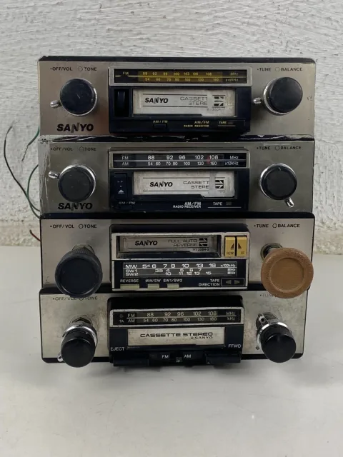 Sanyo FT-200F-2 / FT-222H-2 Stereo Car AM/FM Radio Cassette Lot 4