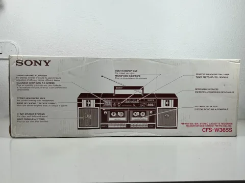 Sony CFS-W365S Portable Stereo Cassette AM/FM/SW1/SW2 Radio Boombox eBay