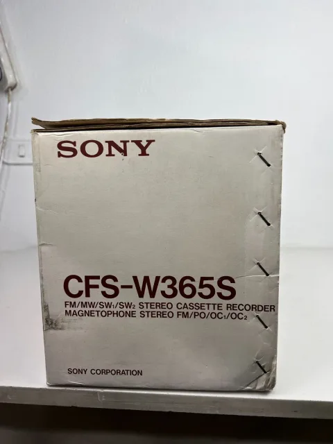 Sony CFS-W365S Portable Stereo Cassette AM/FM/SW1/SW2 Radio Boombox eBay