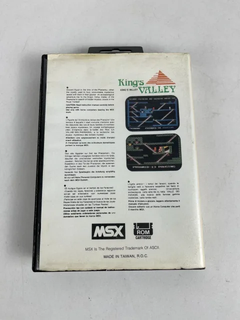 MSX Kings Valley Game Cartridges (Taiwan)