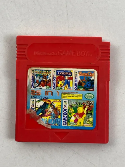 Nintendo Game Boy Super 25 in 1 Multicart Cartridge RED