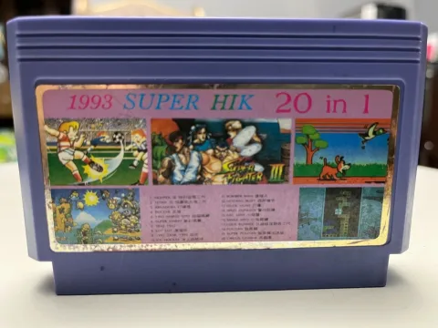 1983 Super HIK 20 in 1 Famicom Famiclone Nes Tv Game