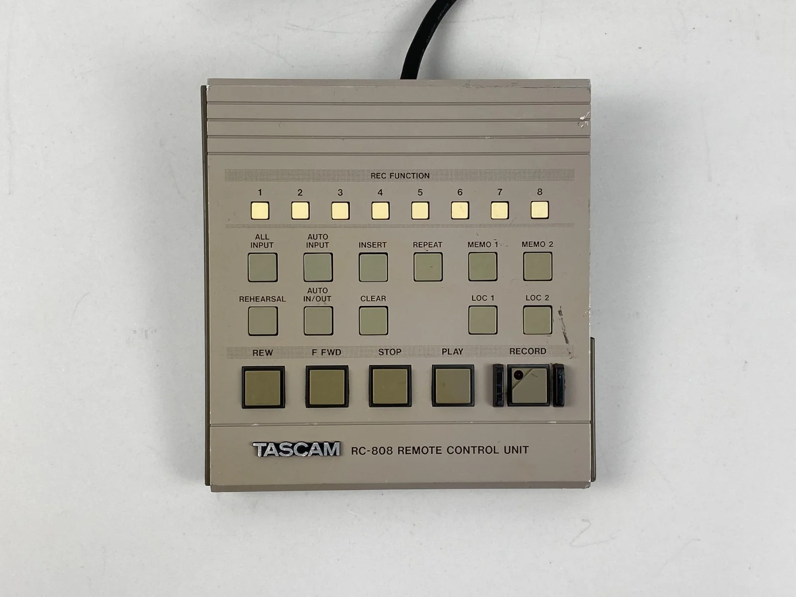 Tascam RC-808 Remote Control Unit For DA-88 38 & 78HR DAT Recorders