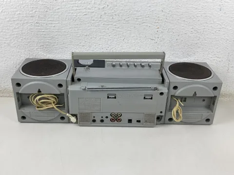Sanyo M-7755K Boombox Stereo Cassette Recorder Ghetto Blaster