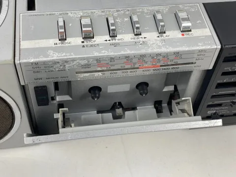Sanyo M-7755K Boombox Stereo Cassette Recorder Ghetto Blaster