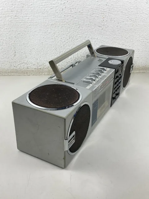 Sanyo M-7755K Boombox Stereo Cassette Recorder Ghetto Blaster