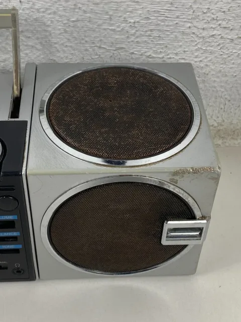 Sanyo M-7755K Boombox Stereo Cassette Recorder Ghetto Blaster