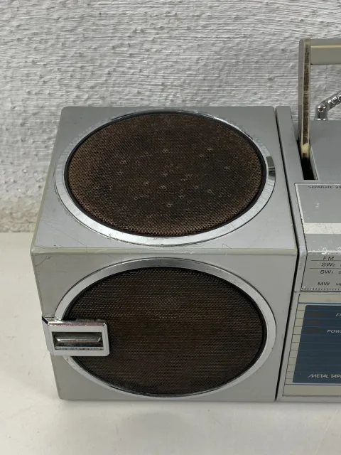 Sanyo M-7755K Boombox Stereo Cassette Recorder Ghetto Blaster