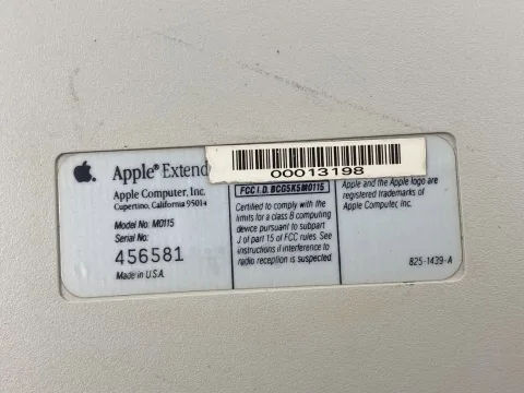 Apple Macintosh II Extended Family Keyboard M0115 Alps Orange