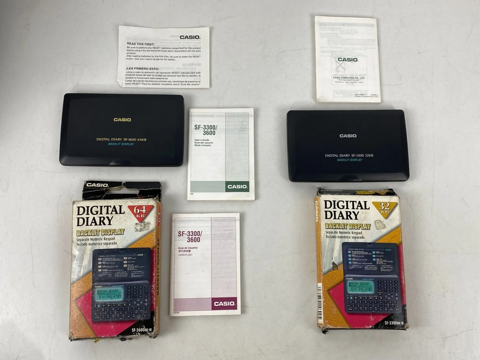 Casio SF-3300 / SF-3600 Digital Diary 64KB &amp 32KB