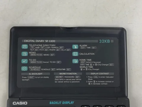 Casio SF-3300 / SF-3600 Digital Diary 64KB &amp 32KB
