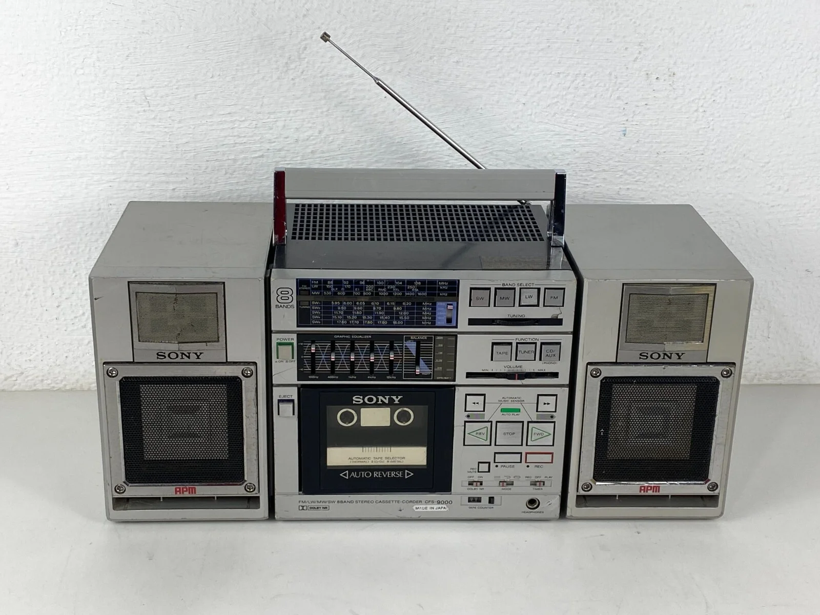 Sony CFS-9000 Stereo Boombox Ghettoblaster Stereo Cassette Recorder