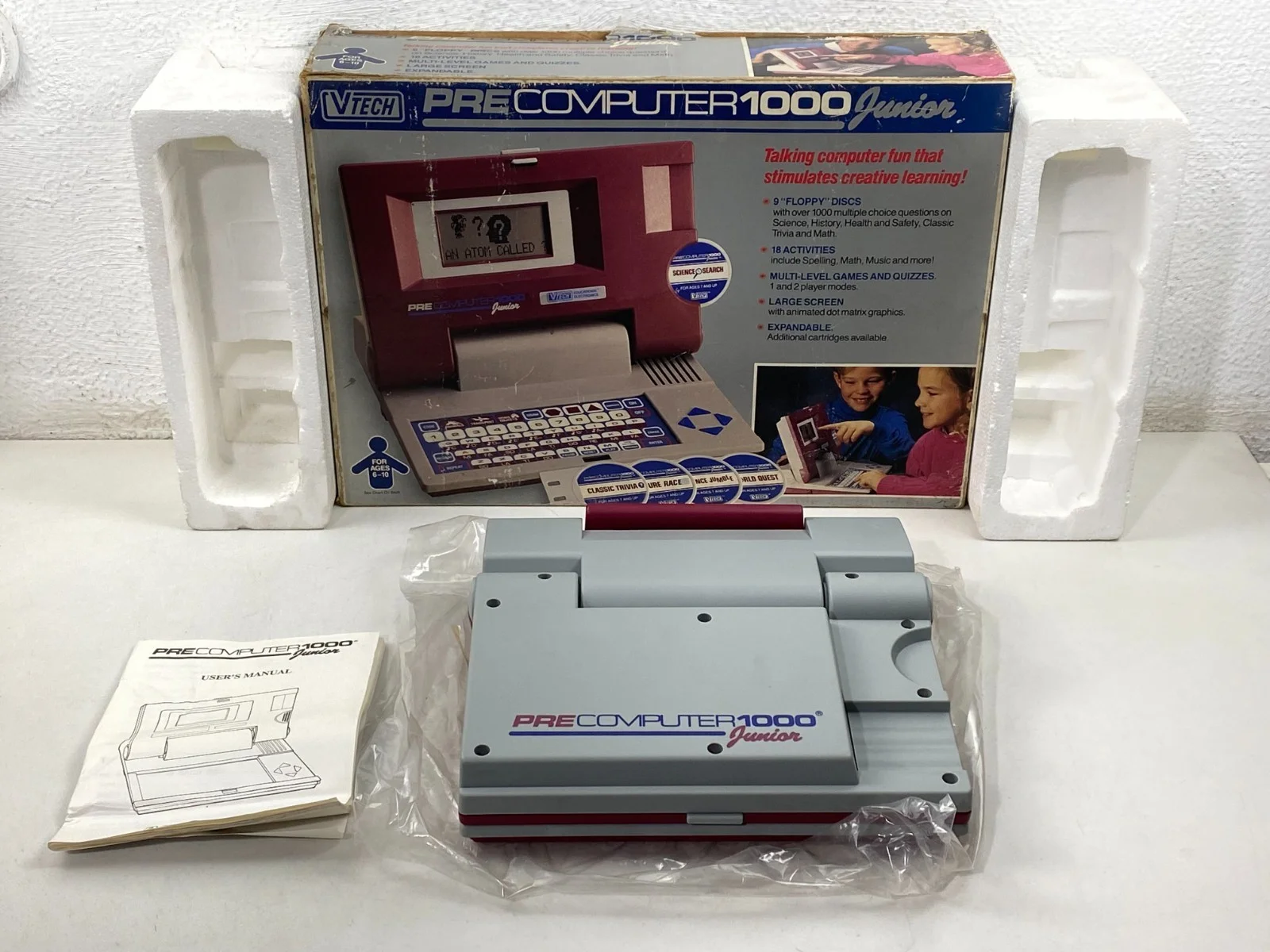 Vtech Pre Computer Junior 1000 Learning Educational Game 1990