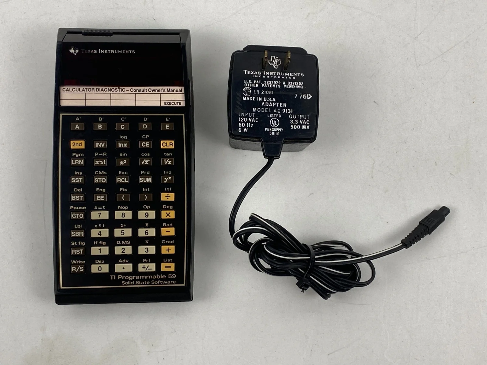 Texas Instruments TI-59 Programmable Calculator w/Module - Adaptor