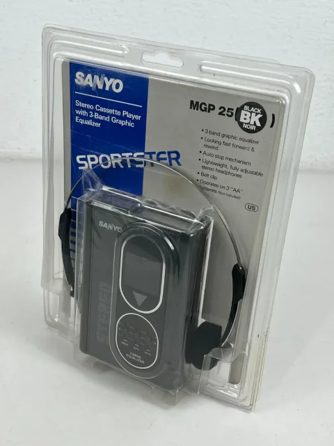 Sanyo MGP-25 Walkman Stereo Cassette Box Old authentic Gray 🔥