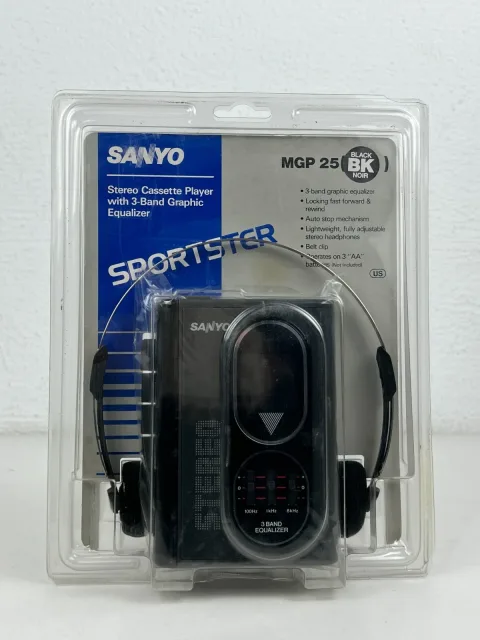 Sanyo MGP-25 Walkman Stereo Cassette Box Old authentic Gray 🔥