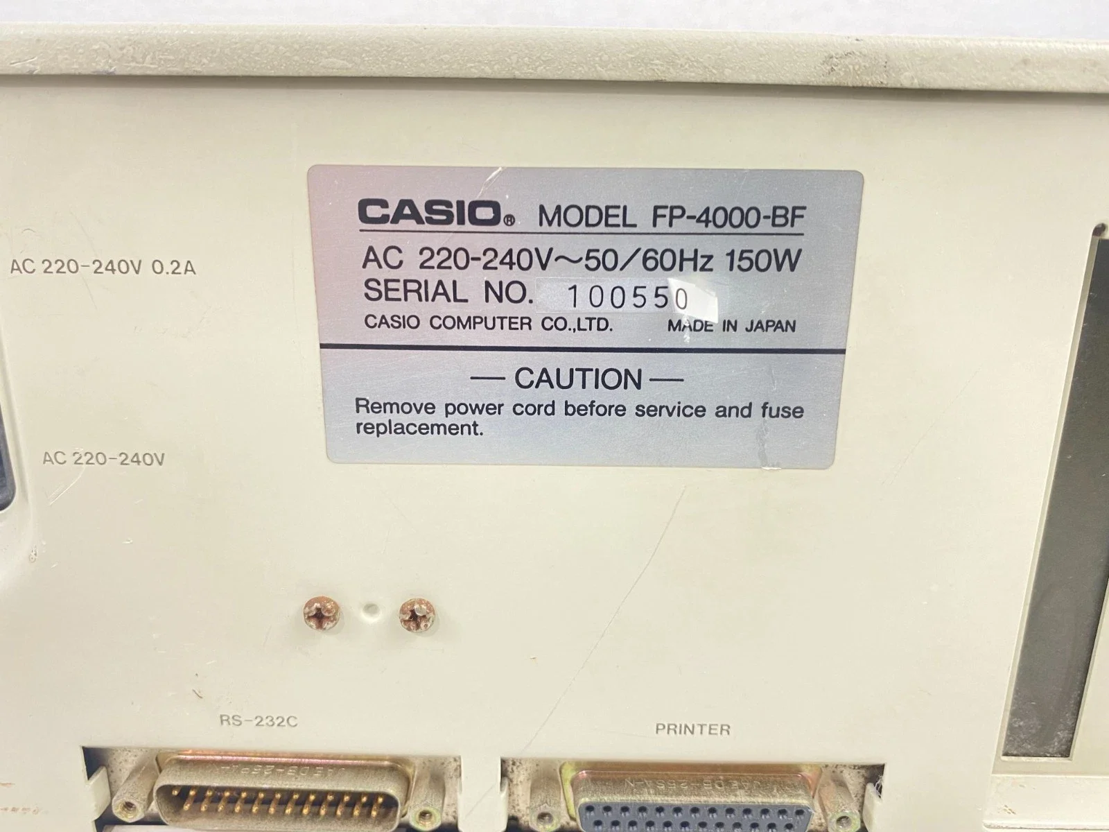 Casio FP-4000 Personal Computer
