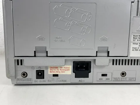 Action ACN-6030T 5” B/W TV CRT Cassette Radio Portable Television Retro