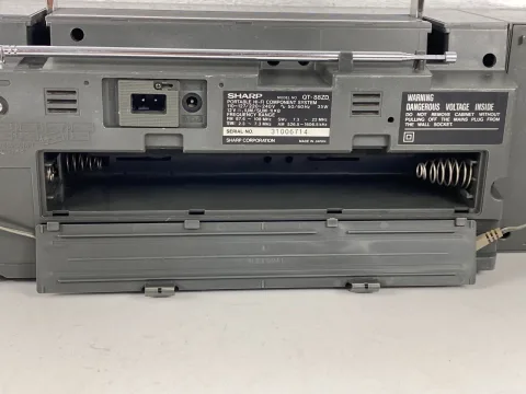 Sharp QT-88ZD Boombox Double Radio Cassette Player Table Component System Gray
