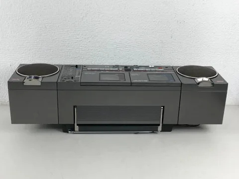 Sharp QT-88ZD Boombox Double Radio Cassette Player Table Component System Gray