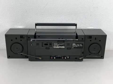 Sharp QT-88ZD Boombox Double Radio Cassette Player Table Component System Gray