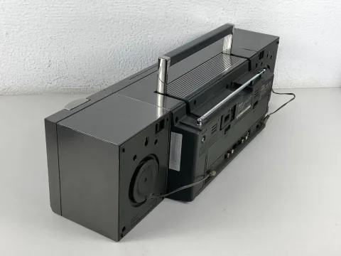 Sharp QT-88ZD Boombox Double Radio Cassette Player Table Component System Gray