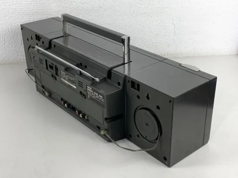 Sharp QT-88ZD Boombox Double Radio Cassette Player Table Component System Gray