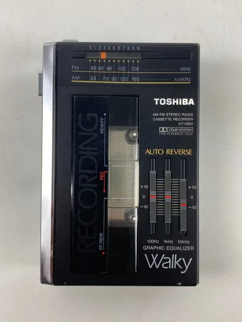 Toshiba KT-V850 Walky Walkman AM/FM Radio Cassette Recorder