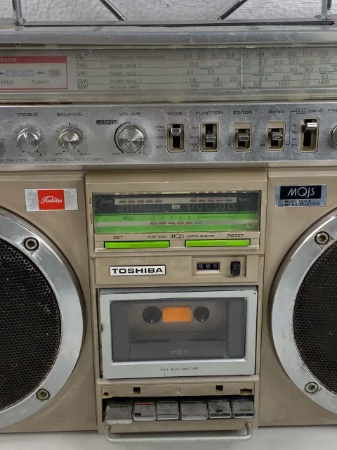 Toshiba RT-S913G Gold Stereo Boombox Cassette Recorder Player Radio eBay